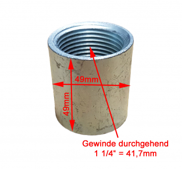 Brunnenbaumuffe 1 1/4"